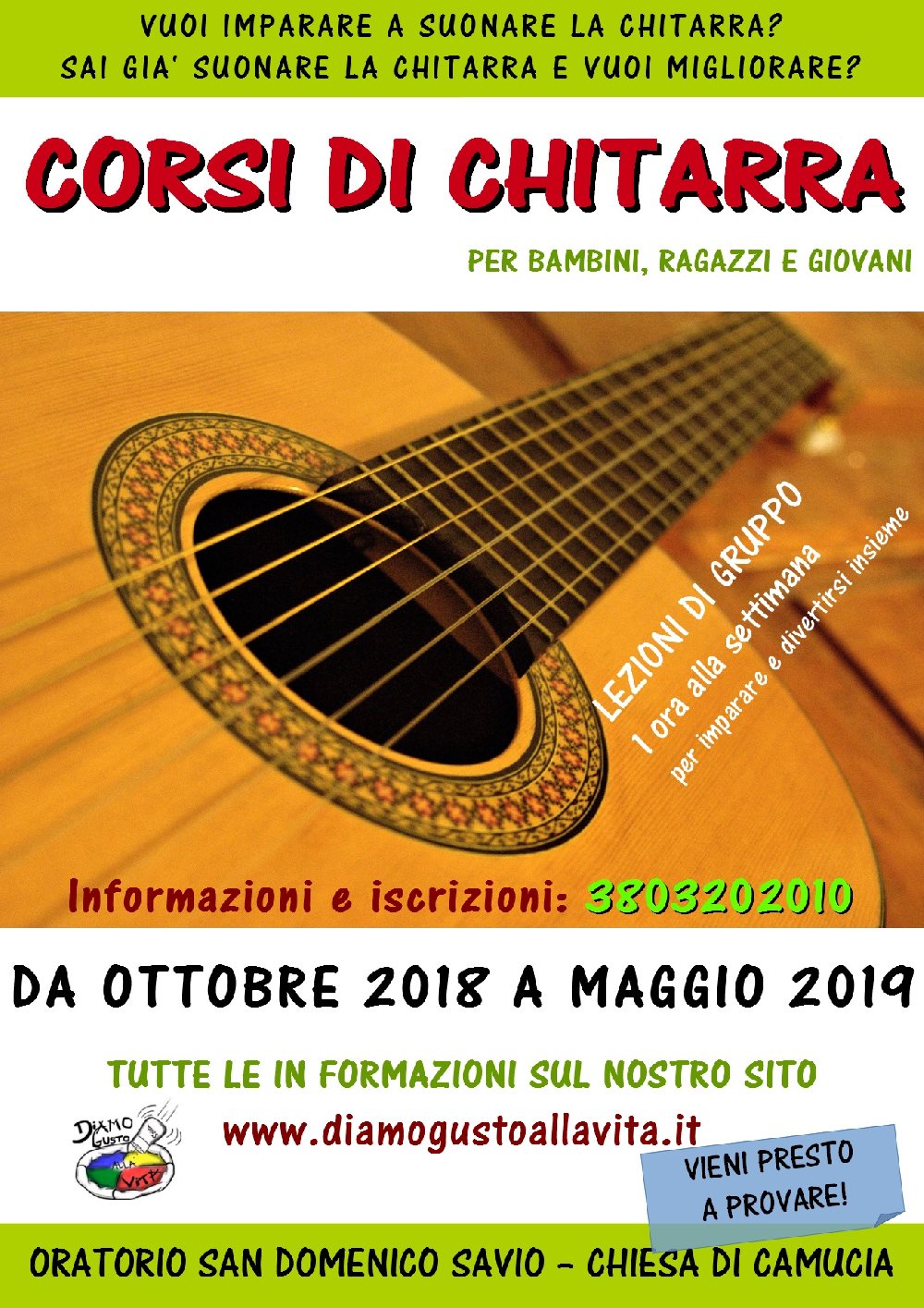 corsi di chitarra 2018-2019 Cortona - Camucia